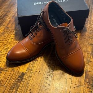 Bruno Marc Men's Brown Oxford Dress Shoes